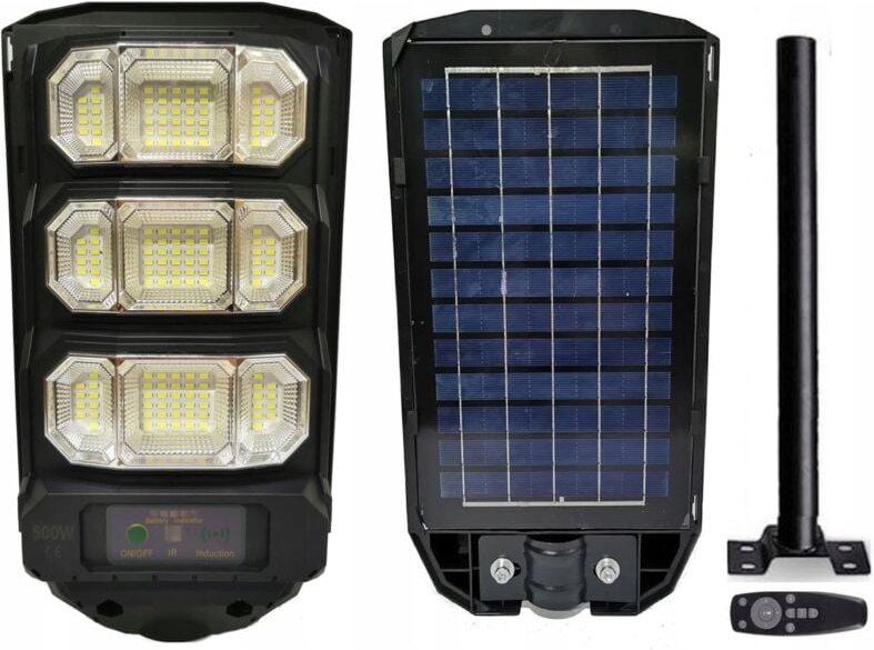 LED Solar Straßenlaterne für den Außenbereich, leistungsstark, 500 W, Gartenlaterne, Höhe