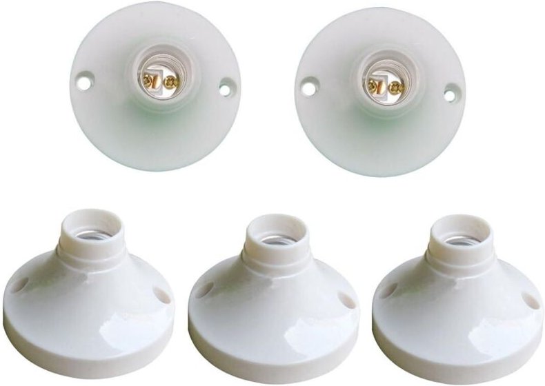 E14 Lampenfassung Glühbirne Sockel E14 Round Socket Plastic Halogen White LED for Lamp Holder (5)