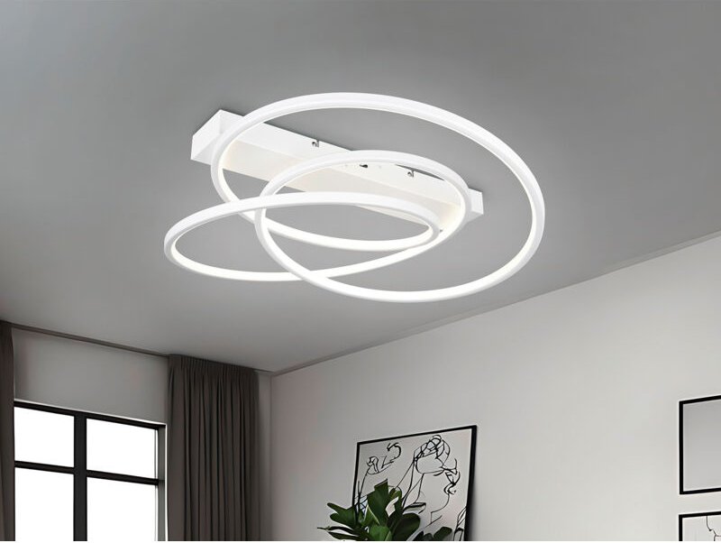 Trio - Moderne dimmbare led Deckenleuchte darvin in Weiß, Breite 64cm