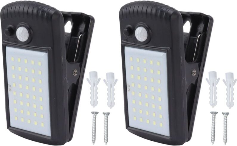 Solar-Clip-On-Leuchten, 2 Modi, Professionelle Handinduktion, 2 Stück Solar-Bewegungsmelder-Deckleuchten für Terrassenze...