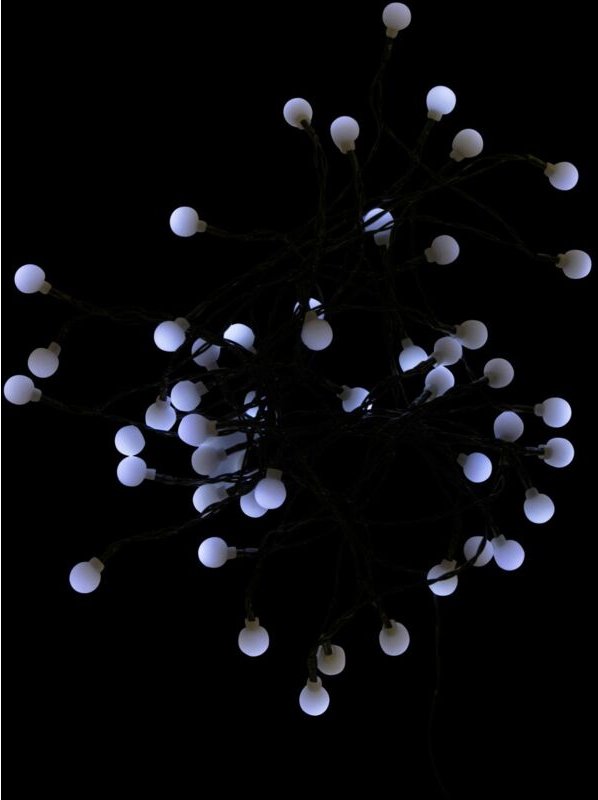 Lichterkette mit Solar 50 led kaltweiß 9,5 Meter