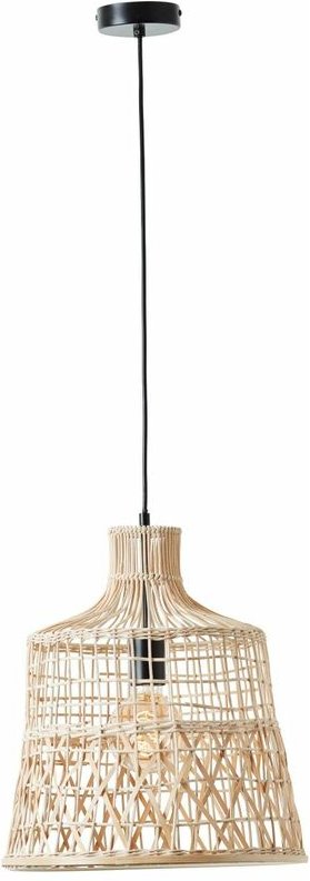 Lampe, Newbury Pendelleuchte 35cm rattan, 1x A60, E27, 25W, Kabel kürzbar / in der Höhe einstellbar - Brilliant