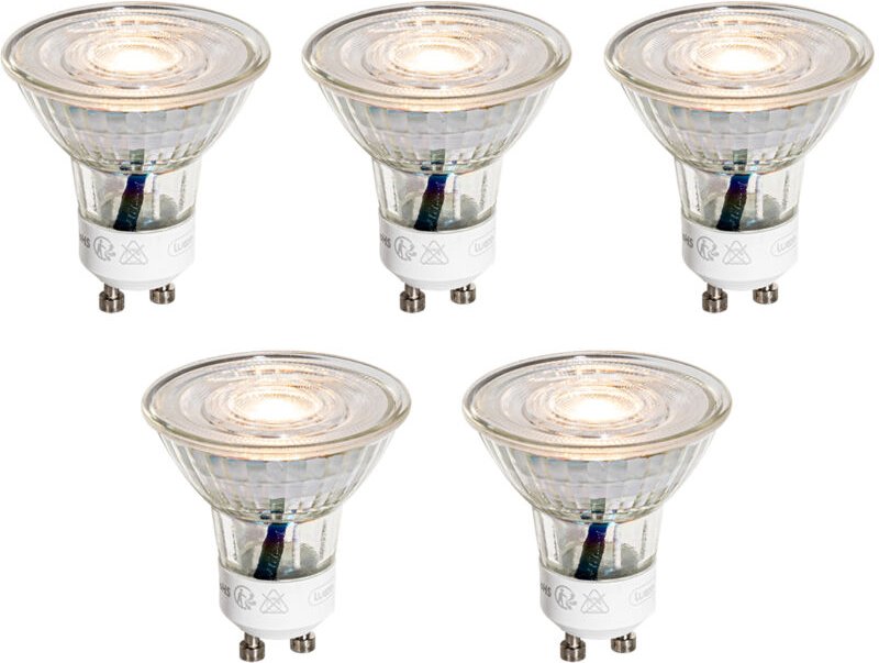 Luedd - 5er-Set GU10 50mm LED-Glühbirnen Klar 4,9W 450 lm 3000K