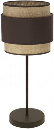 kandy tischlampe 1xe14 natur/braun 45x18x18 cm