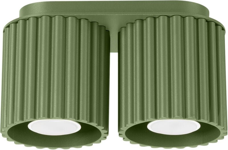 Deckenleuchte AURA 2 GU10 Olivgrün Alu Sollux SL.1795