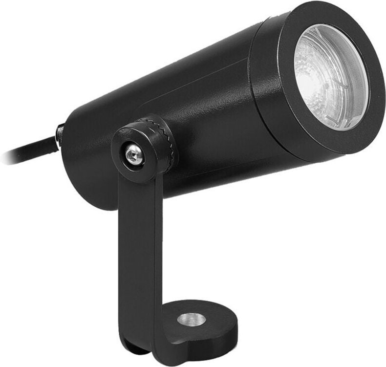 Nobile Illuminazione - Runder projektor mit halterung gu10 ip65 aus schwarz eloxiertem aluminium 61082/a