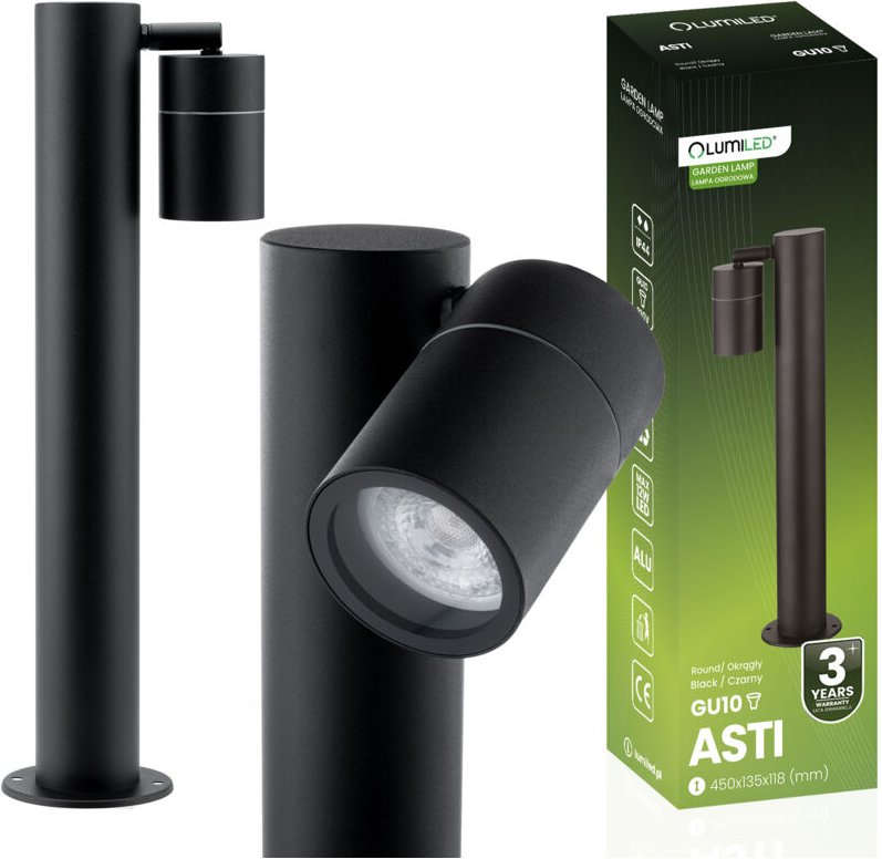 Gartenleuchte, stehend, 45 cm, GU10, ASTI LUMILED