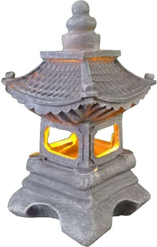 Japanische Gartenlaterne für den Außenbereich, Solar-Außendekoration, Garten-Zen-Statue, Pagodenlaterne, kreatives Gesch...