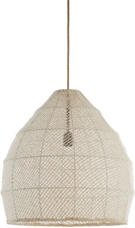 Light & Living - hängeleuchte - Makassar - beige - textil - E27 -