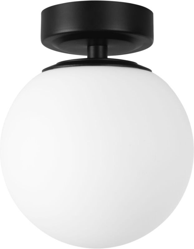 Forlight - Giro - Lámpara de Techo para Baño con IP44 para Bombilla E14 en Forma de Esfera. Plafón de Techo de Color Neg...