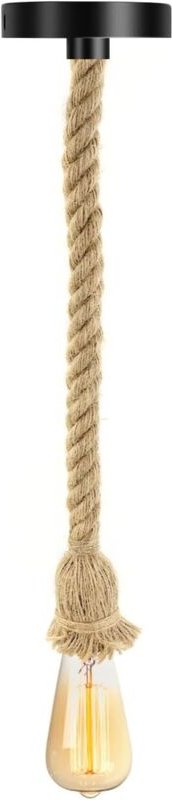 Vintage-Kronleuchter aus Hanfseil, E27-Fassung, Vintage-Deckenleuchte aus Hanfseil, PR-Seil, Barseil, Caféseil, Treppens...