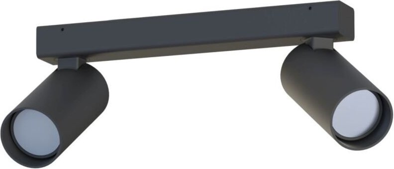 Deckenstrahler Schwarz 2-flammig 32 cm lang klein Aluminium GU10 verstellbar länglich Spot Lampe Decke