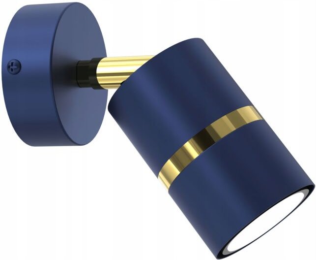 JOKEYS marineblau-goldene Gu10-Wandleuchte, verstellbares Rohr