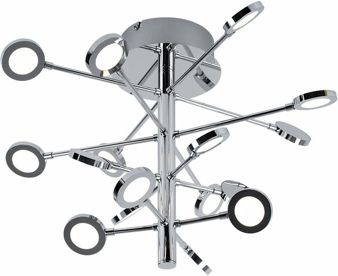 Deckenleuchte Deckenlampe led Spotlampe Spotstrahler Deckenspot, dimmbar 16x bewegliche Strahler, DxH in cm 51x35 Wofi 9...