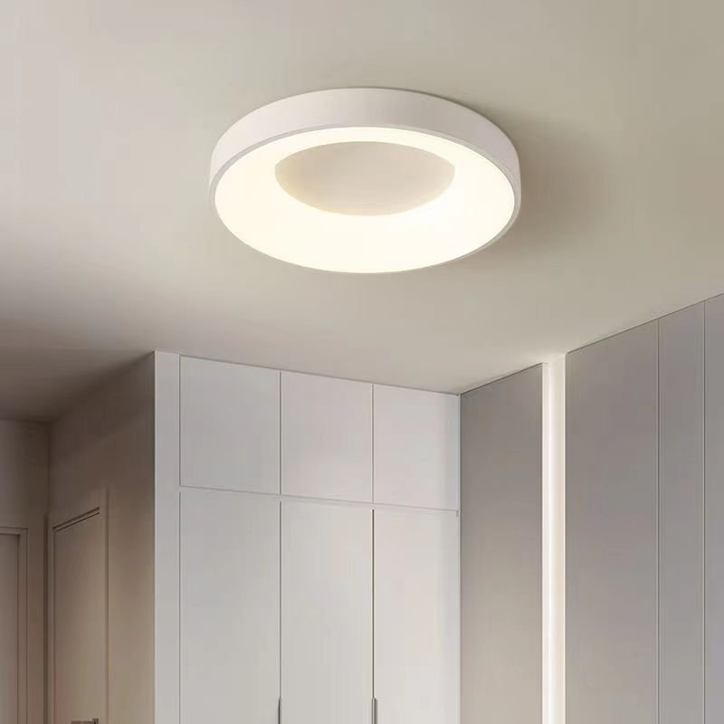 Led Deckenleuchte Rund Deckenlampe Metall Acryl Pendelleuchte Weiß 18W Ø30CM für Küche Wohnzimmer Flur - Neutrales Licht