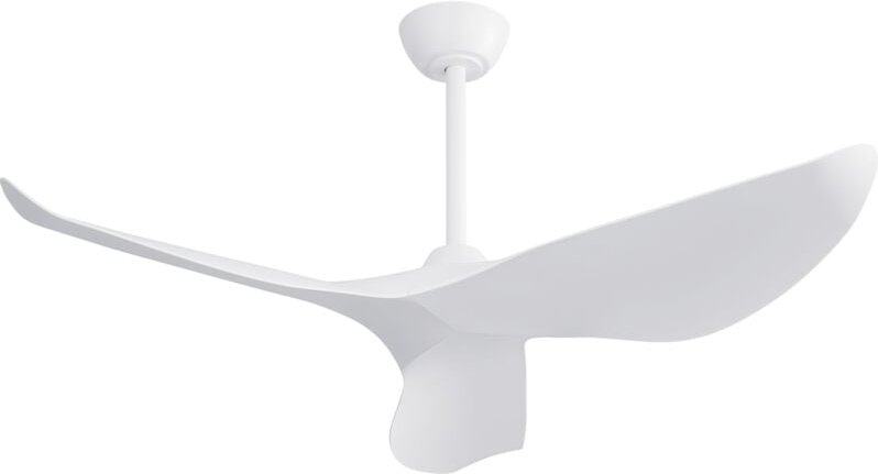 38" Moderner Deckenventilator für drinnen und draußen ohne Licht, 3 Flügel mit DC-Motor-Fernbedienung, weiß