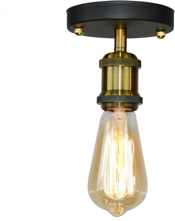 Axhup - Deckenleuchte Vorrichtung E27 Halter Vintage Edison Lampenfassung Rustic Lampensockel (Bronze)