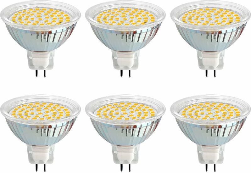GU5.3 LED-Lampe, 12 V, 3 W, Kaltweiß 6000 K, Ø 50 mm, 120 Grad, GU5.3 35 W, entspricht 50 W, 500 lm, AC/DC 12 V, MR16 GU...