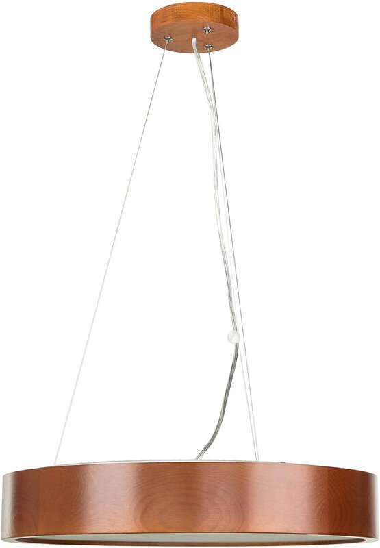 Hängeleuchte Natur Bronze Holz rund Ø 47 cm Modern E27 Pendelleuchte Wohnzimmer