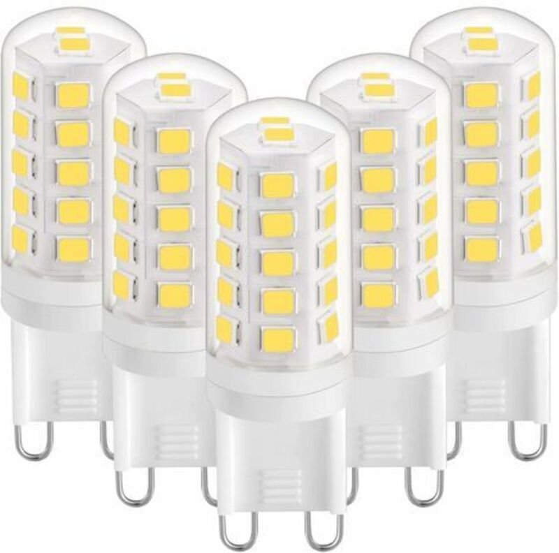 G9 3W LED-Lampe, Neutralweiß 4000K, 420lm, entspricht einer 28W/40W Halogenlampe, G9 LED-Lampe in Maiskolbenform für Sch...