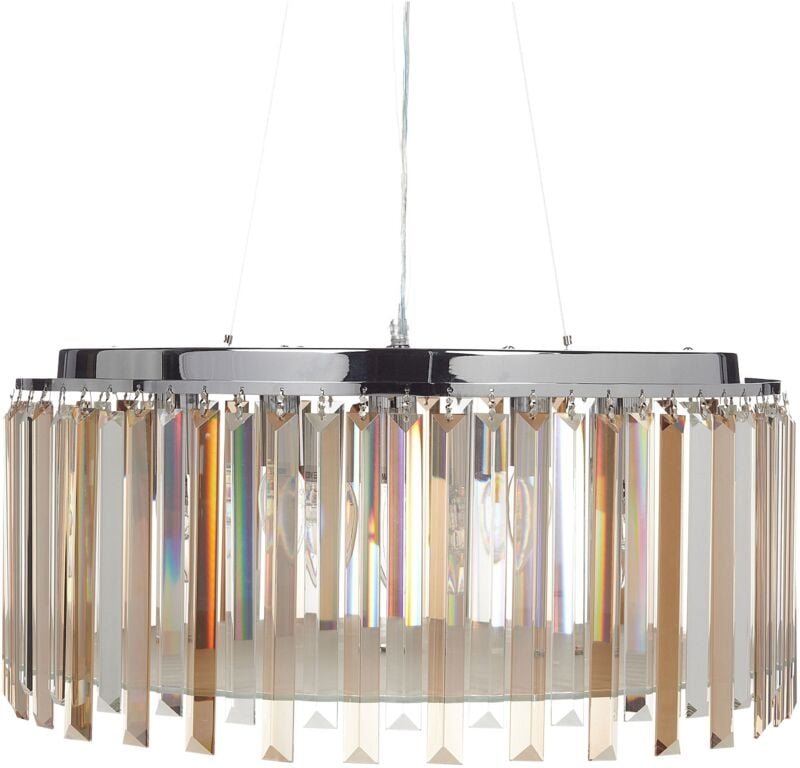 Kronleuchter LAMEIRA Glas Silber