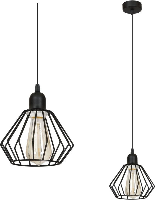 Thumbnail - Schwarze LED-Retro-Loft-Edison-Draht-Hängelampe