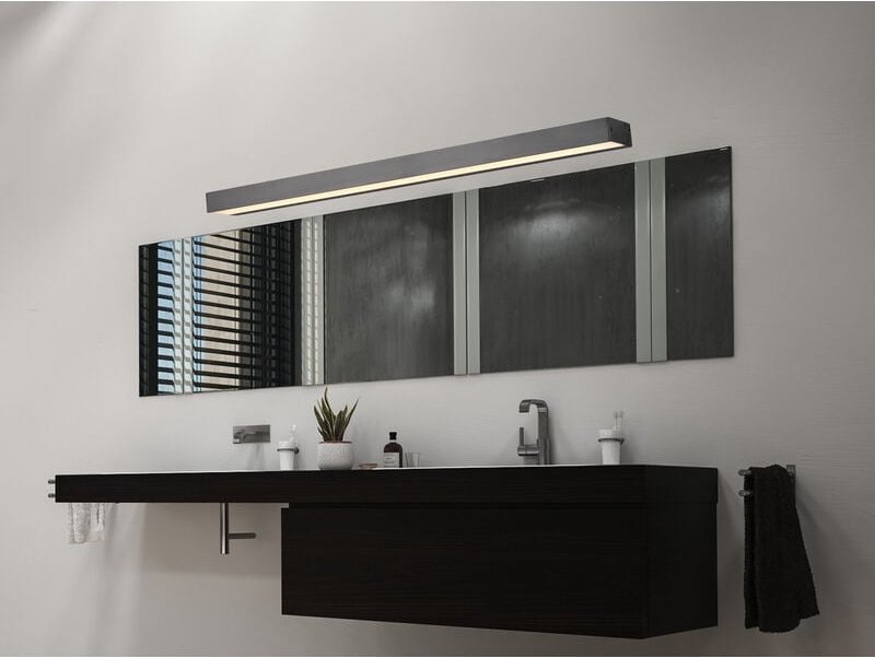 Led Badezimmer Wandleuchte rocco Schwarz 90cm - Up-Down Spiegelleuchte