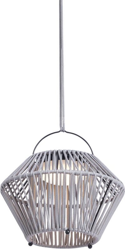 Qazqa - Böhmische Tischleuchte Grau inkl. led 3-Stufen-Dimmbar IP54 Solar Wiederaufladbar - Duco