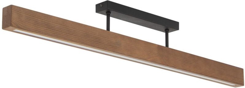 TK Teo Integrierte LED-Deckenleuchte, halbbündig, Walnuss, Schwarz, 1 x LED