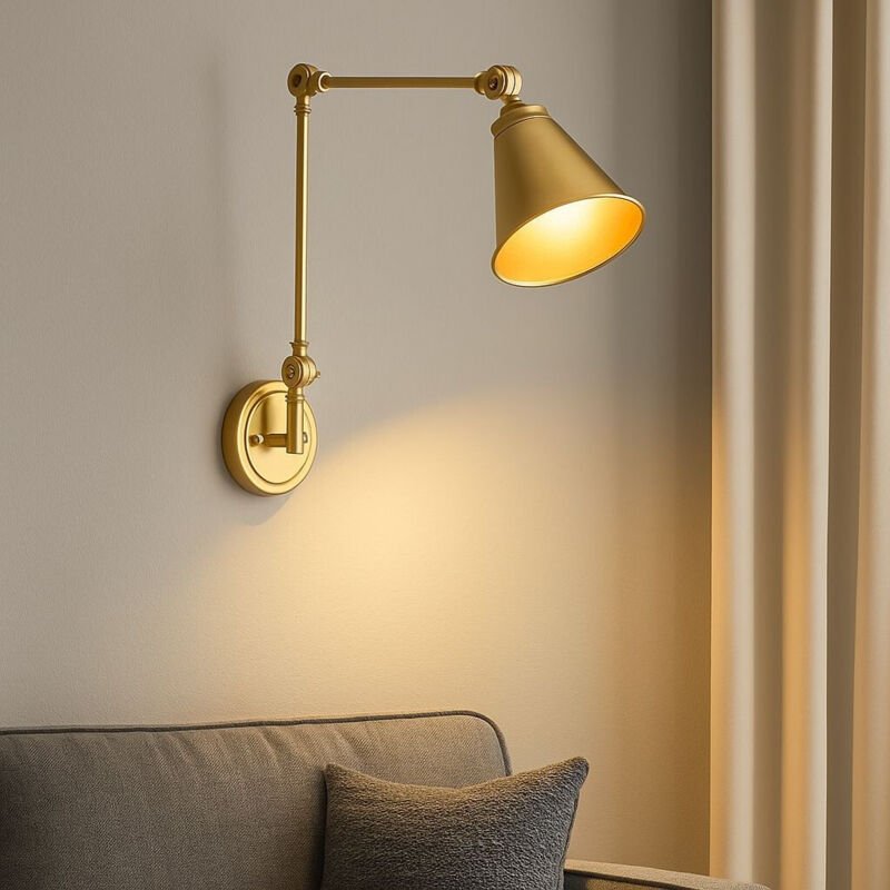 Schwenkbare Vintage-Wandleuchte „Tika“