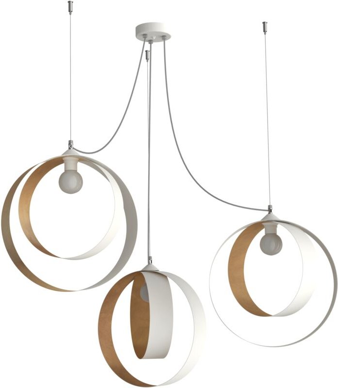 Lumicom - shell sospensione 3 luci foglia