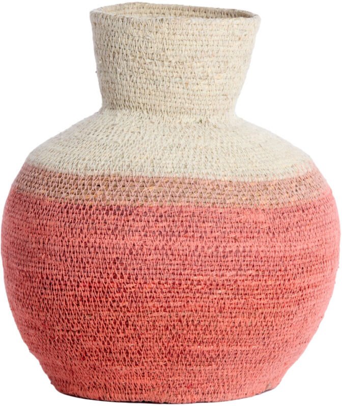 Kleine Mand bisira Rosa Natur – Ø23,5x27 cm - Light&living