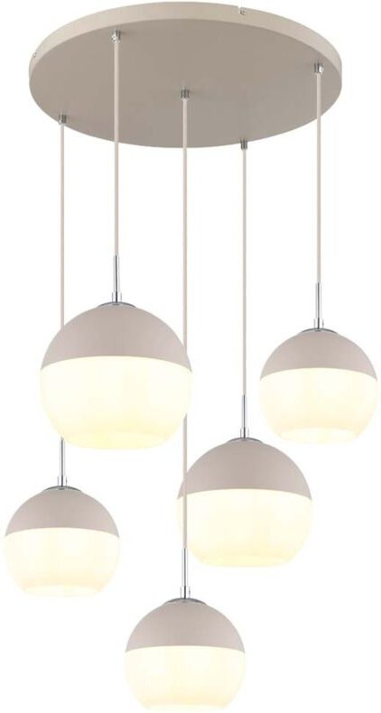 Thumbnail - Pendelleuchte Hängeleuchte Deckenleuchte Metall weiß matt sandglas rund H 120 cm