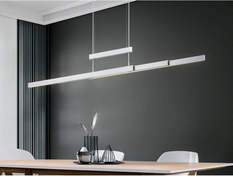 Thumbnail - Led Pendelleuchte trajan ausziehbar höhenverstellbar Silber, max. Breite 150cm