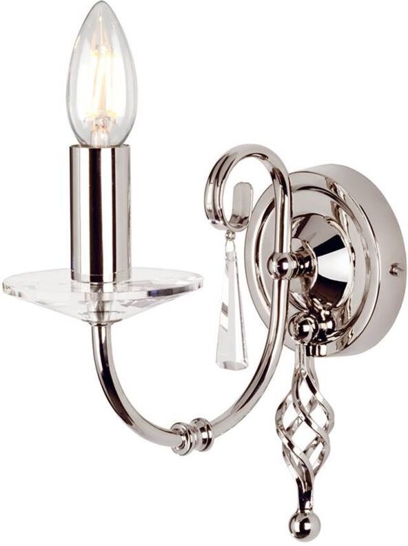 Elstead Aegean - 1 Light Indoor Candle Wandleuchte Nickel poliert, E14
