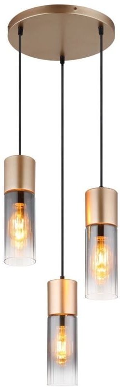 Globo - hängeleuchte - ANNIKA - braun - glas - Ø 34cm - E27 -