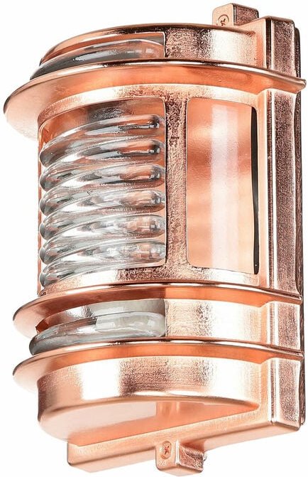 Licht-erlebnisse - Außenlampe Wand Kupfer Glas Messing Terrasse Wandleuchte außen