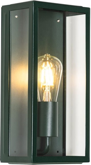 Qazqa - Industrielle Außenwandleuchte dunkelgrün mit Glas IP44 - Rotterdam