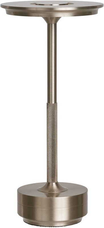 Lyneham Tischlampe led wiederaufladbar Silber Dekor.