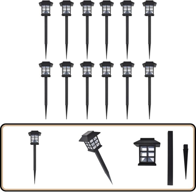 Solarleuchte LED-Licht Set für den Außenbereich 12 Stück - Solarleuchte - Outdoor Beleuchtung - Gartenbeleuchtung - led ...