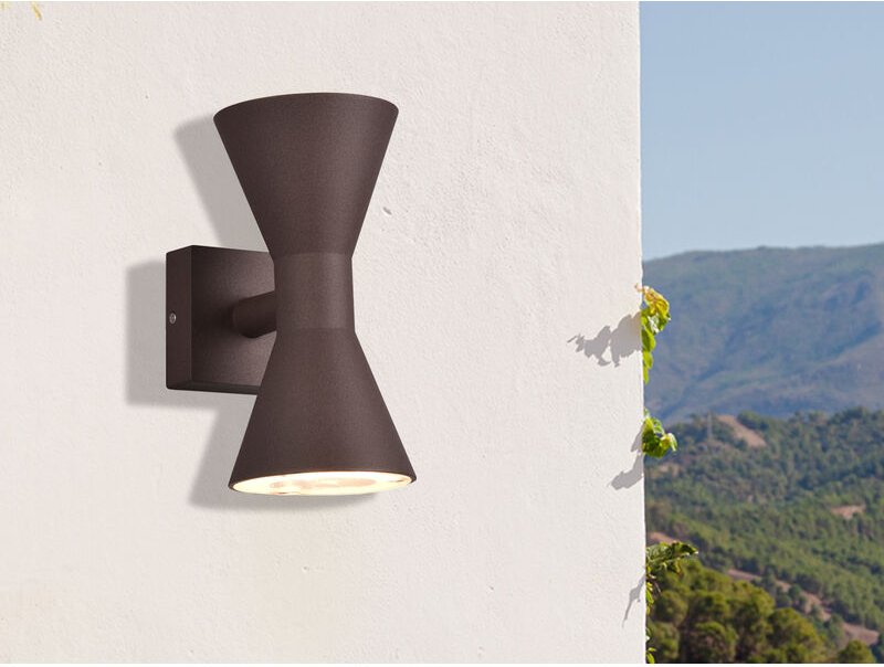 Außenwandleuchte ardas Up and Down in Rostoptik, Höhe 20cm