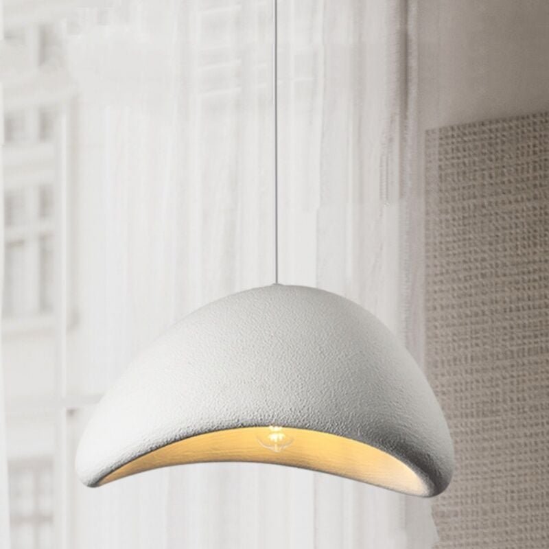 E27 Hängeleuchte Weiß Retro Pendelleuchte Kreative Deckenleuchte Lampenschirm für Restaurant Schlafzimmer Ø30CM