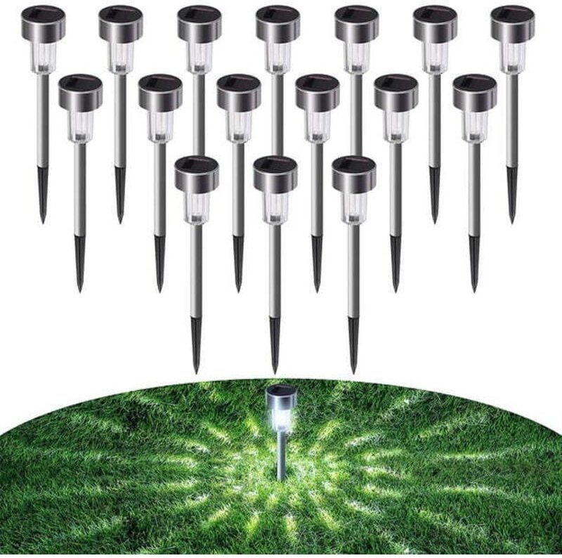 Packung Solar-Wegeleuchten für den Außenbereich, wasserdichte LED-Leuchten für Landschaft/Terrasse/Garten/Rasen/Einfahrt...