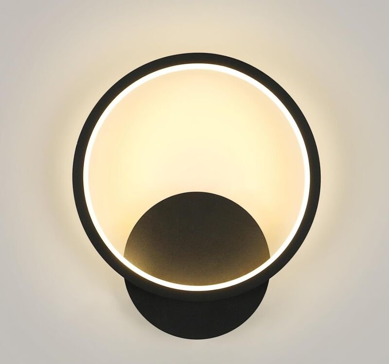 Wandleuchte für den Innenbereich, 12 W, 1350 lm, moderne Wandleuchte, runde Wandlampe, 3000 K, warmweißes Licht, für Sch...