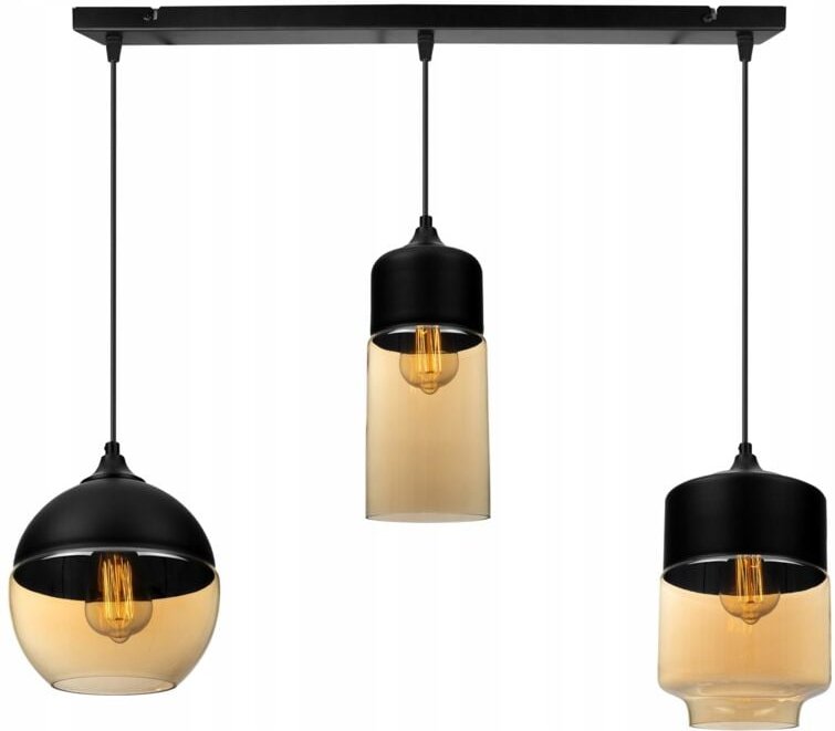 Thumbnail - Hängende Deckenlampe, Lampenschirm aus Glas