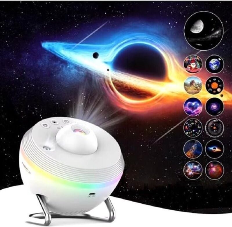 Galaxie-Projektor – 13-in-1 Planetarium-Sternenprojektor – Sonnensystem-Projektor für Kinderzimmer-Deckendekoration – Re...