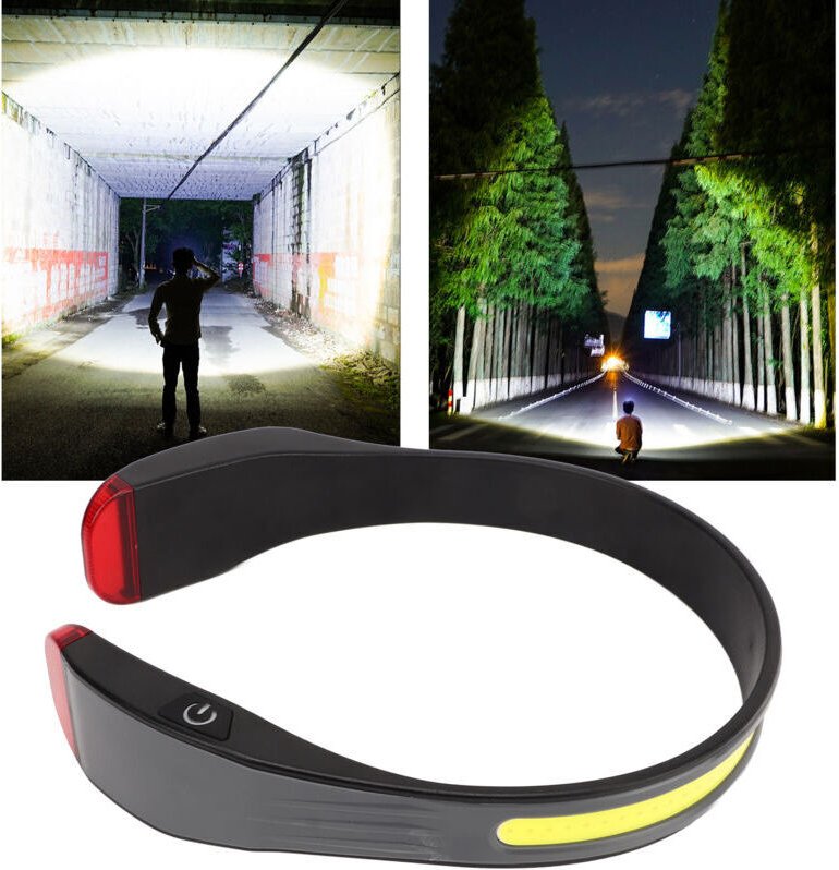 COB-Stirnlampe mit drei einstellbaren Stufen, hochwertige wasserdichte wiederaufladbare Stirnlampen, Sport-Leselampe, DU...