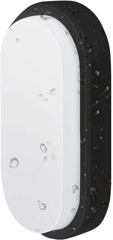 LED-Wandleuchte für den Außenbereich, 14 W, schwarze ovale LED-Deckenleuchte, 4000 K, 980 lm, Außenbeleuchtung, geschütz...