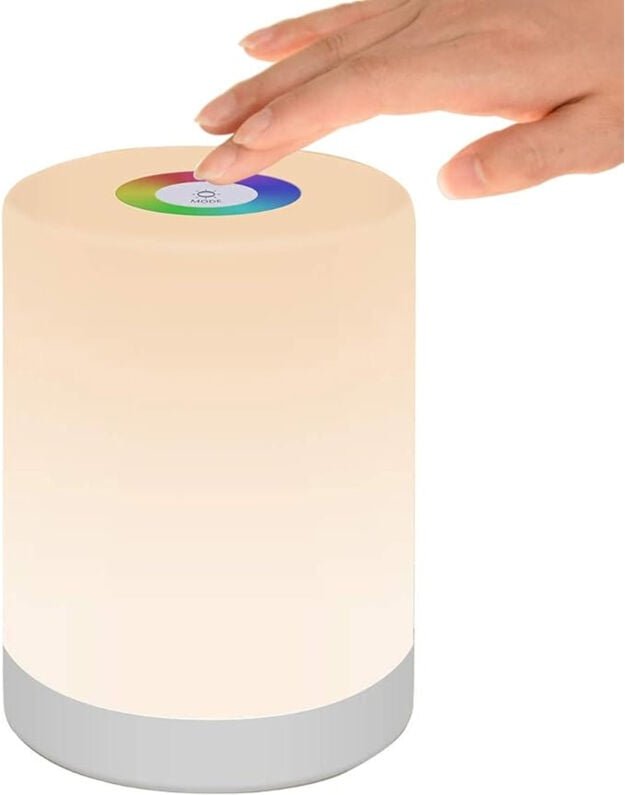 Thumbnail - Linghhang - Tragbare intelligente LED-Nachttischlampe, dimmbare Touch-Steuerung, USB-Aufladung, bunte Lichter