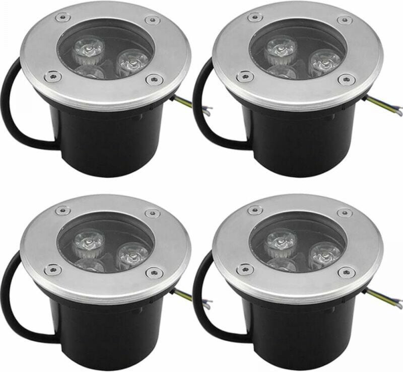 4er-Pack 3 w IP65 LED-Einbaustrahler für den Außenbereich, 270 Lumen, rund, LED-Terrassen-Downlight, Gartenbeleuchtung f...